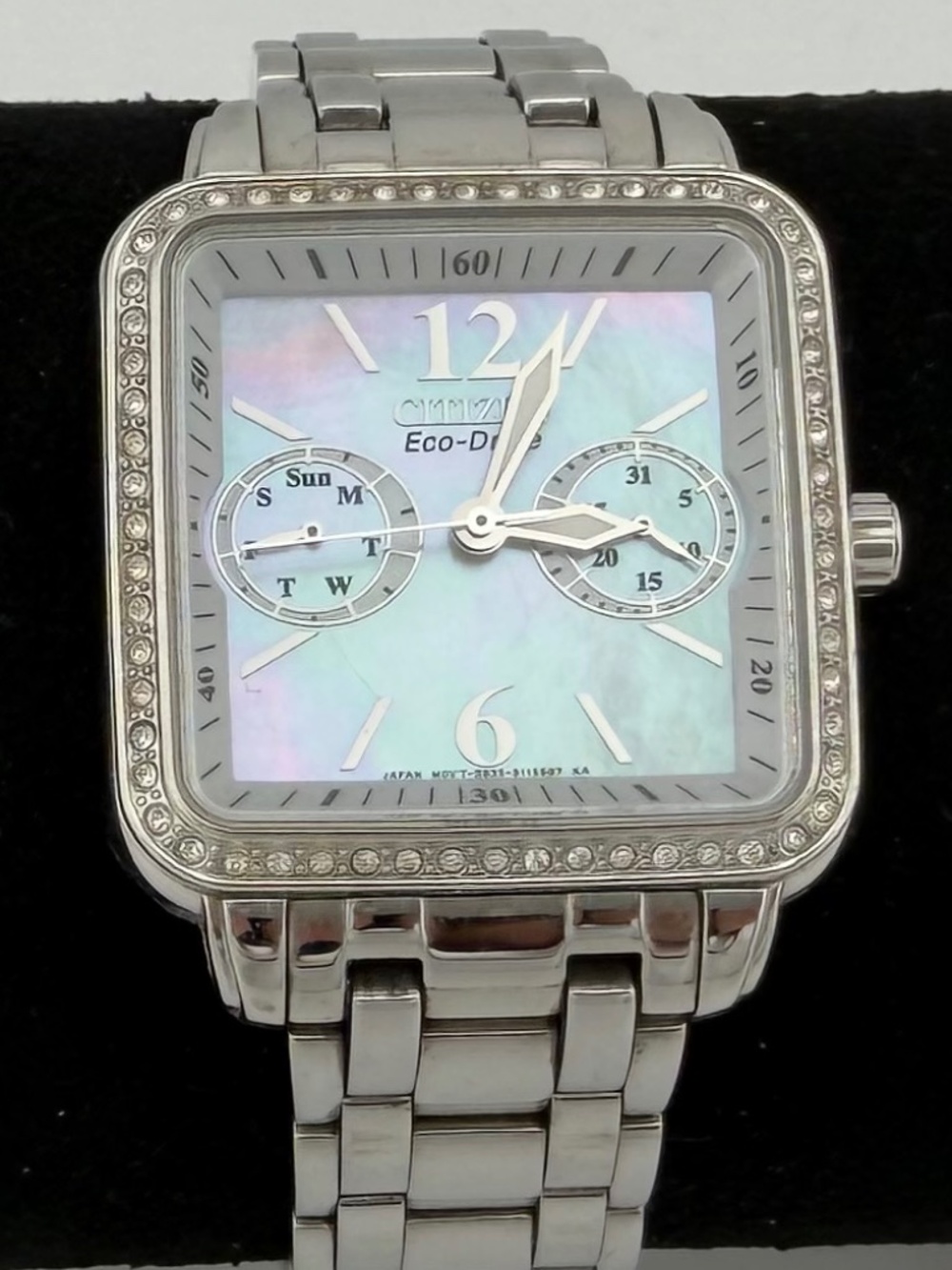 Citizen Eco Drive Women's Watch FD1040-52D Mother of Pearl face Swarovski Crysta